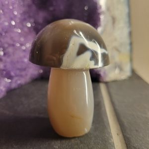 Agate mushroom crystal